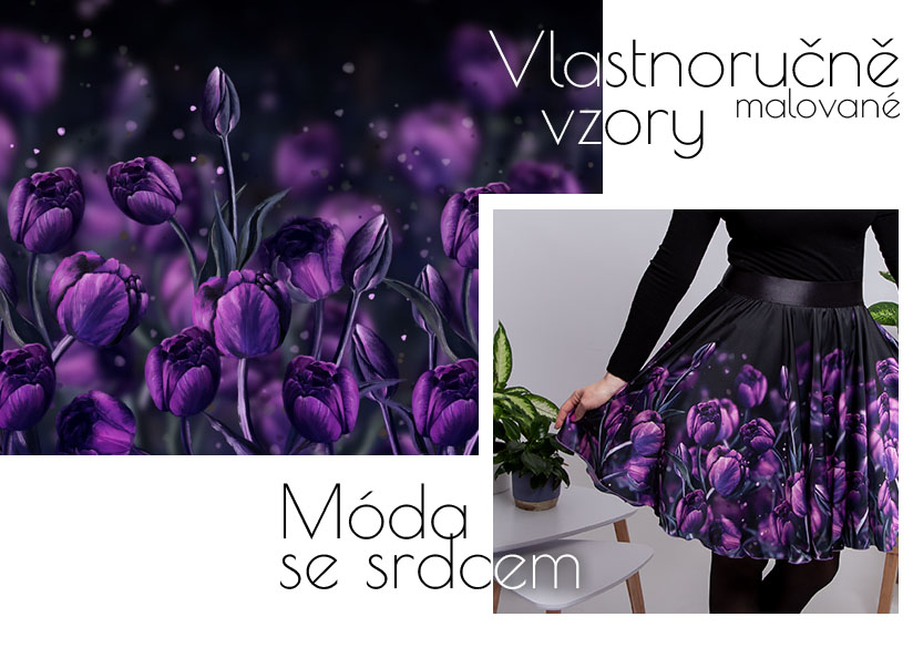 DIVA La VIDA - Autorské vlastnorucne malovane vzory - moda se srdcem